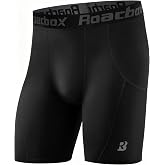 Roadbox Mens Compression Shorts, Spandex Athletic Running Shorts | Supportive compression fit. Quick-dry comfort. 4-way stretch fabric. Secure waistband. For running, training and sports.