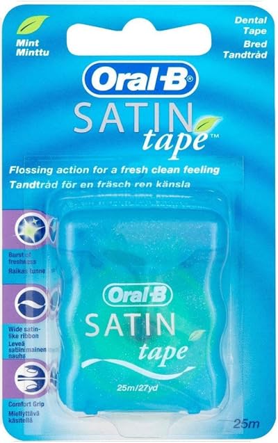 Oral-B Satin Dental Tape 27 Yards - 50 Pre-Measured Strands 6 Box Pack
