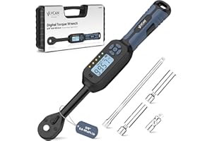 VCAN ACTIVE 3/8 Torque Wrench Digital (5.02-99.6 Ft.Lb)±2% High accuracy Spark Plug Socket & Tire Inch Pound Torque Wrench 3/