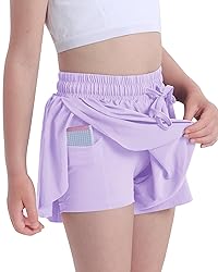 KEREDA Girls Flowy Shorts,Butterfly Shorts for Teen