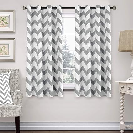 Decoration Flamingo P Chevron Teal 2 Pack Valance Curtain For