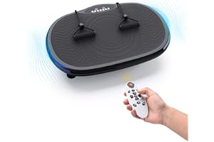 Vibration Plate Exercise Machine-SPORFIT 4D 180 Level Power Plate w/Remote and Bluetooth,Whole Body Workout Vibrating Platform for Weight Loss/Rehabilitation