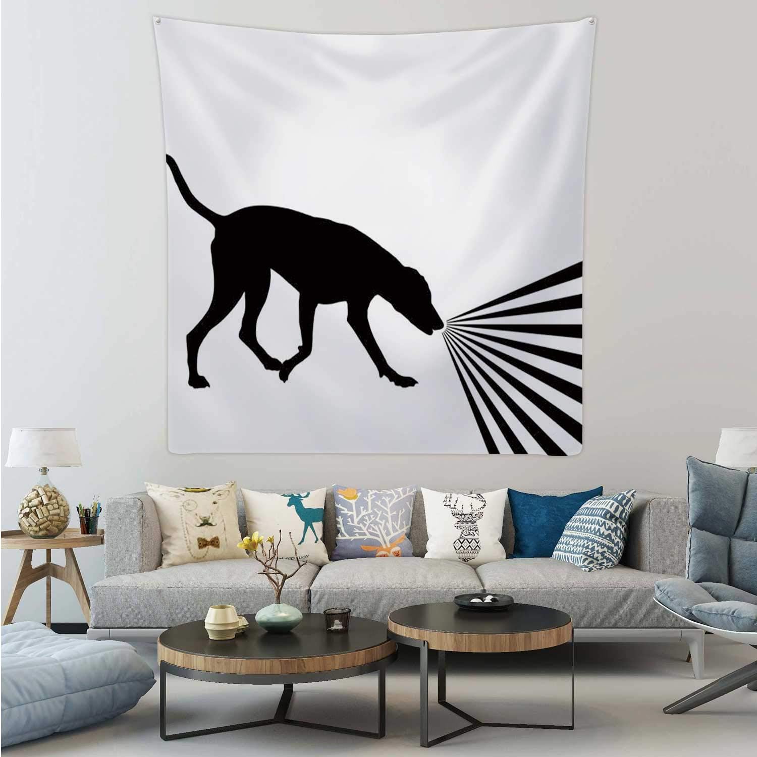 Amazon.com: Hitecera Dog and Scents Illustration Germany,Tapestry Wall
