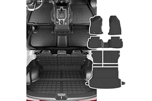 powoq Floor Mat Compatible with 2019-2024 Subaru Forester Cargo Liner TPE Trunk Mat Backrest Liner Cargo Mat Replacement for 2019-2024 Subaru Forester Accessories (Backrest Mat+Trunk Mat+Floor Mat)