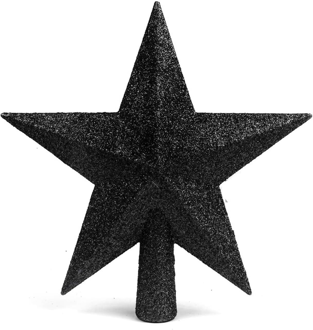 Tree Toppers - YYCRAFT Glitter Star Tree Topper Christmas Decoration-8 Inch,Black