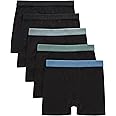 Hanes Boys' Originals Boxer Brief Underwear, Supersoft Boxer Briefs For Boys', Assorted 5-Pack