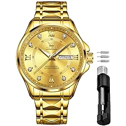 OLEVS Watch for Men Diamond Business Dress Analog