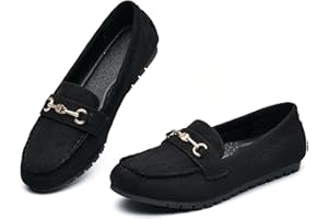 BGSTGUDS Women's Wide Loafers Shoes Cute Dressy Shoes Ladies Comfort Slip Ons Work Shoes