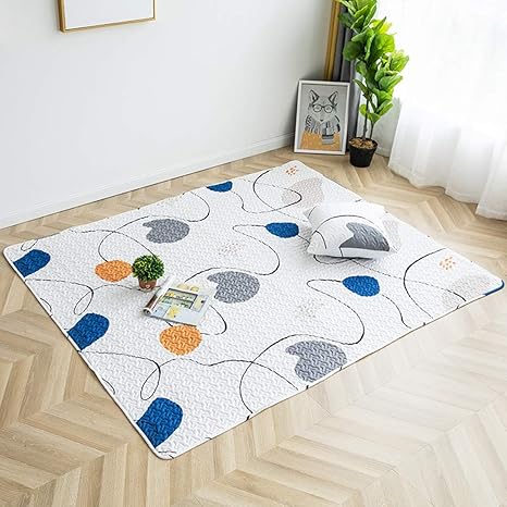 Amazon ラグ 綿100 夏 洗える キルトラグ 長方形 北欧風 50 150cm 滑り止め付き ホットカーペット 床暖房対応 カーペット ラグマット ふわふわ オールシーズン 抗菌防臭 絨毯 リビング 子供部屋 西海岸 おしゃれ ラグ カーペット オンライン通販