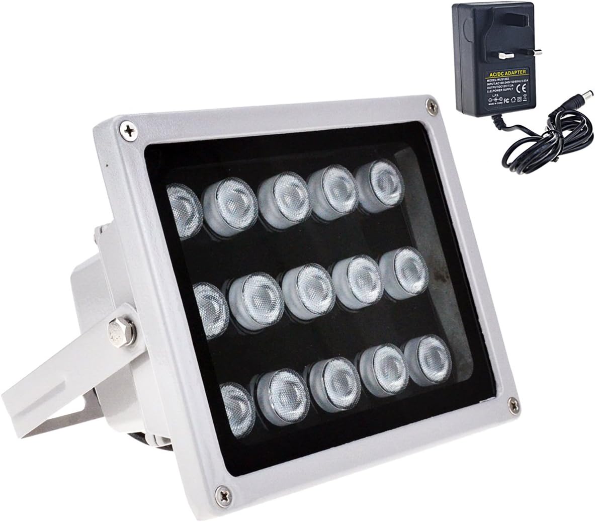 VIKYLIN IR Illuminator 850nm 15 PCS LEDS 90 Degrees Wide Angle IP67 for