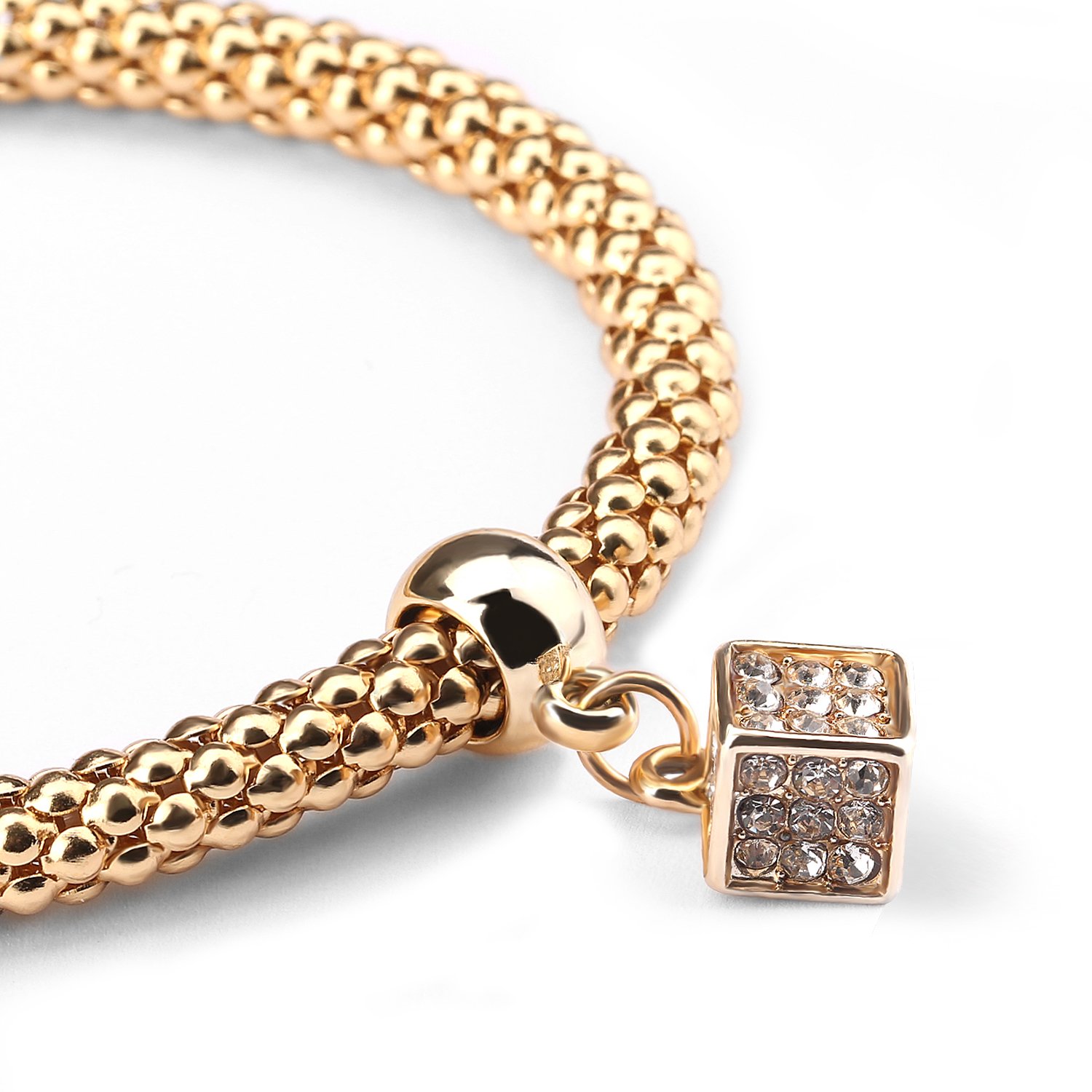 Zircon Stoppers Macrame Bracelet,UHIBROS Multicolor Crystal Unisex Adjustable Fashion Braid Bracelet Beads Braiding Bangle (CZ Charm Bracelet)