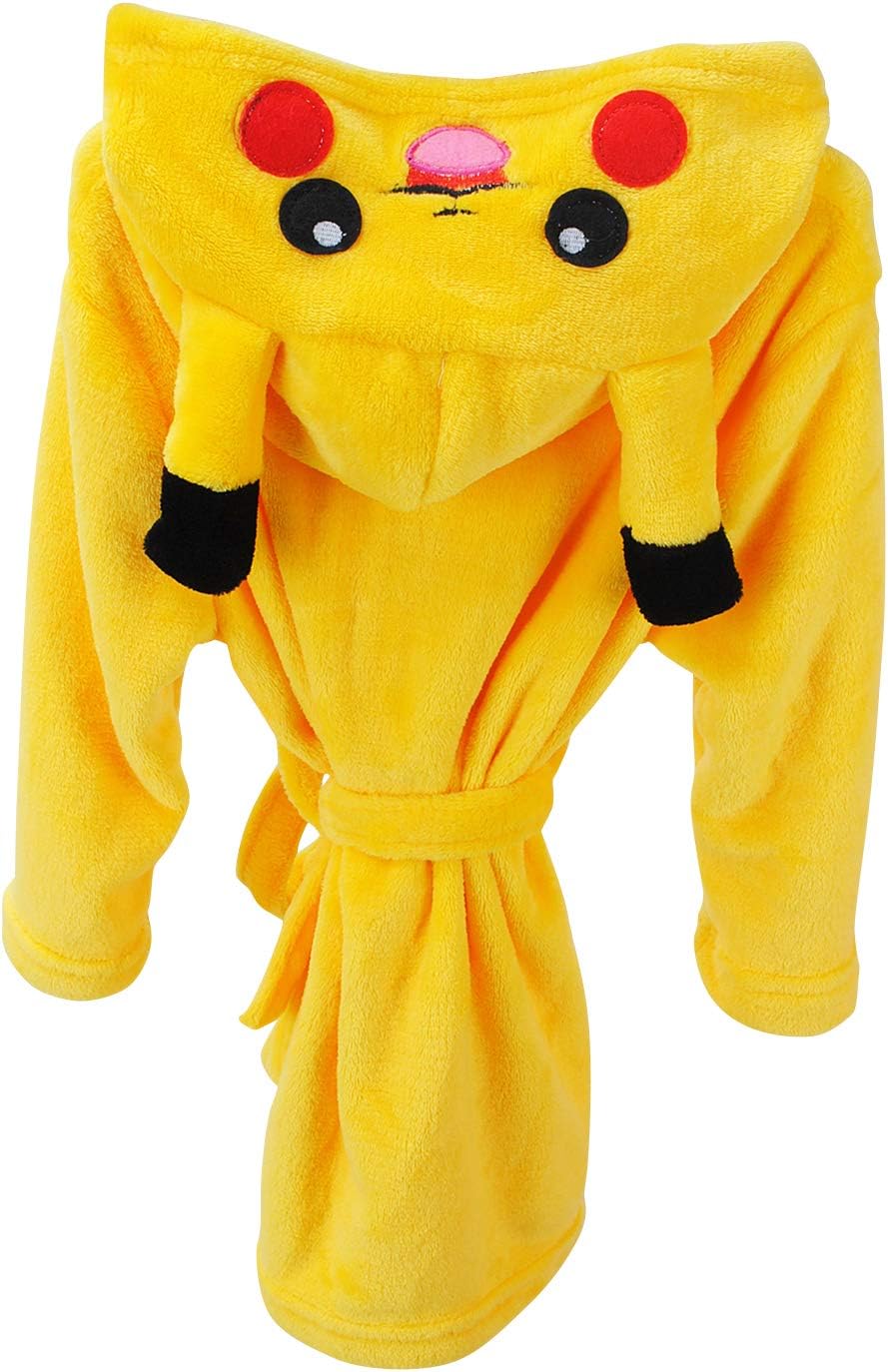 Kids Dressing Gowns Bathrobe Unicorn Hood, Girls Boys Fleece Kigurumi Cartoon Morning Housecoat Nightwear Pyjamas