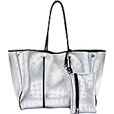 XPONNI Neoprene Large Beach Tote Bag for Women - Pool, Gym, Travel