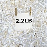 RISHACA 2.2 lb White Crinkle Cut Shredded Paper | Crinkle Paper Filler & Gift Basket Filler for Holiday Boxes, Bridesmaid Gifts, Halloween Stuffers & More