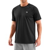 Men's Swim Shirts Rash Guard UPF 50+ Sun Protection Short Sleeve T-Shirts Workout Dry Fit Tee for Pool, Beach, Trip