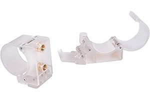 Nanlite PavoTube Transparent Polycarbonate T12 LED Tube Mounting Clip with 1/4-20in Receivers