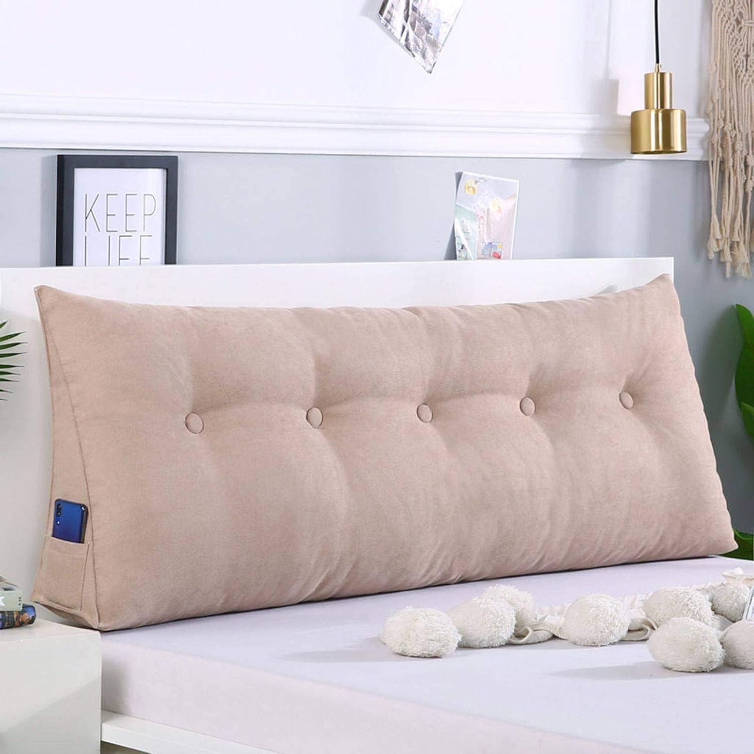 Desmontable Almohada de Lectura, Almohada Triangular Respaldo Almohada
