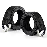 Clocean Web Football Belt with Two Stainless Steel D Rings 52' Football Pants Belt for Men Women Kids Youth Boys Girls