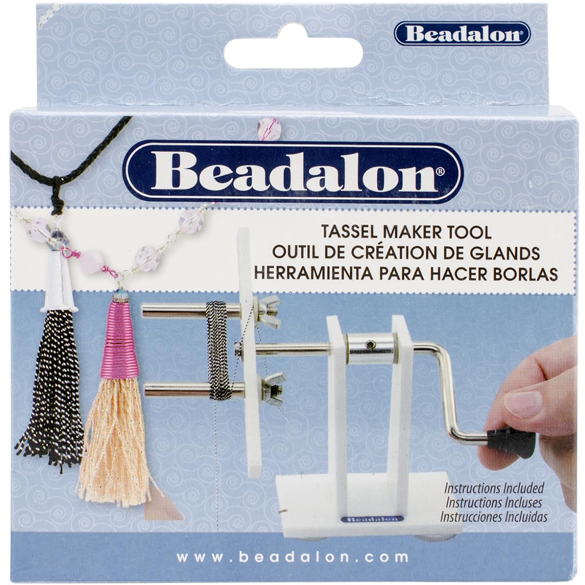 Beadalon 216S-100 Plastic Tassel Maker, White, 2.5-9.7cm