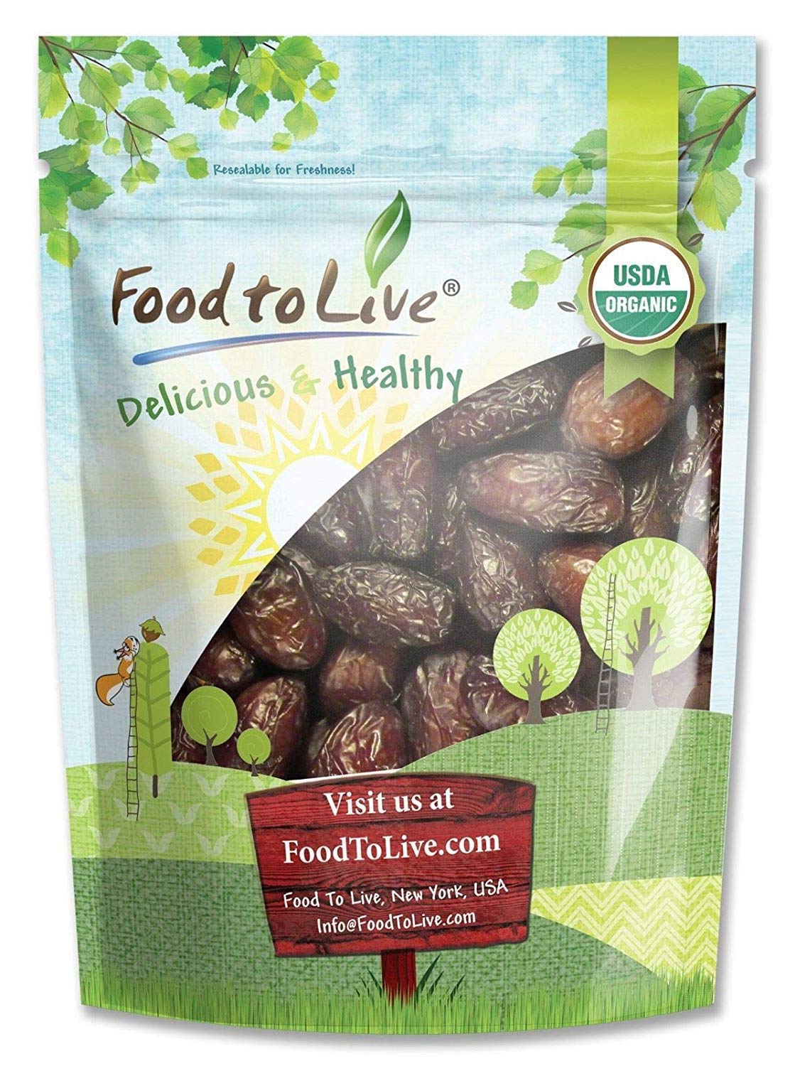 Amazon Com Organic Medjool Dates 1 Pound Non Gmo Raw Vegan Sirtfood