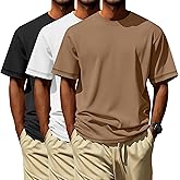 Neer 3 Pack Big and Tall Shirts for Men L-7xl, Short Sleeve Men Crewneck Tops Loose Casual Large T-Shirts Summer Basic Tee