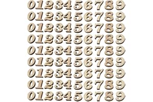 HEALIFTY Wooden Numbers 0.8inch Natural Small Wood Number for DIY Crafts Scrapbooking Home Decor Educational Party Favors 200pcs
