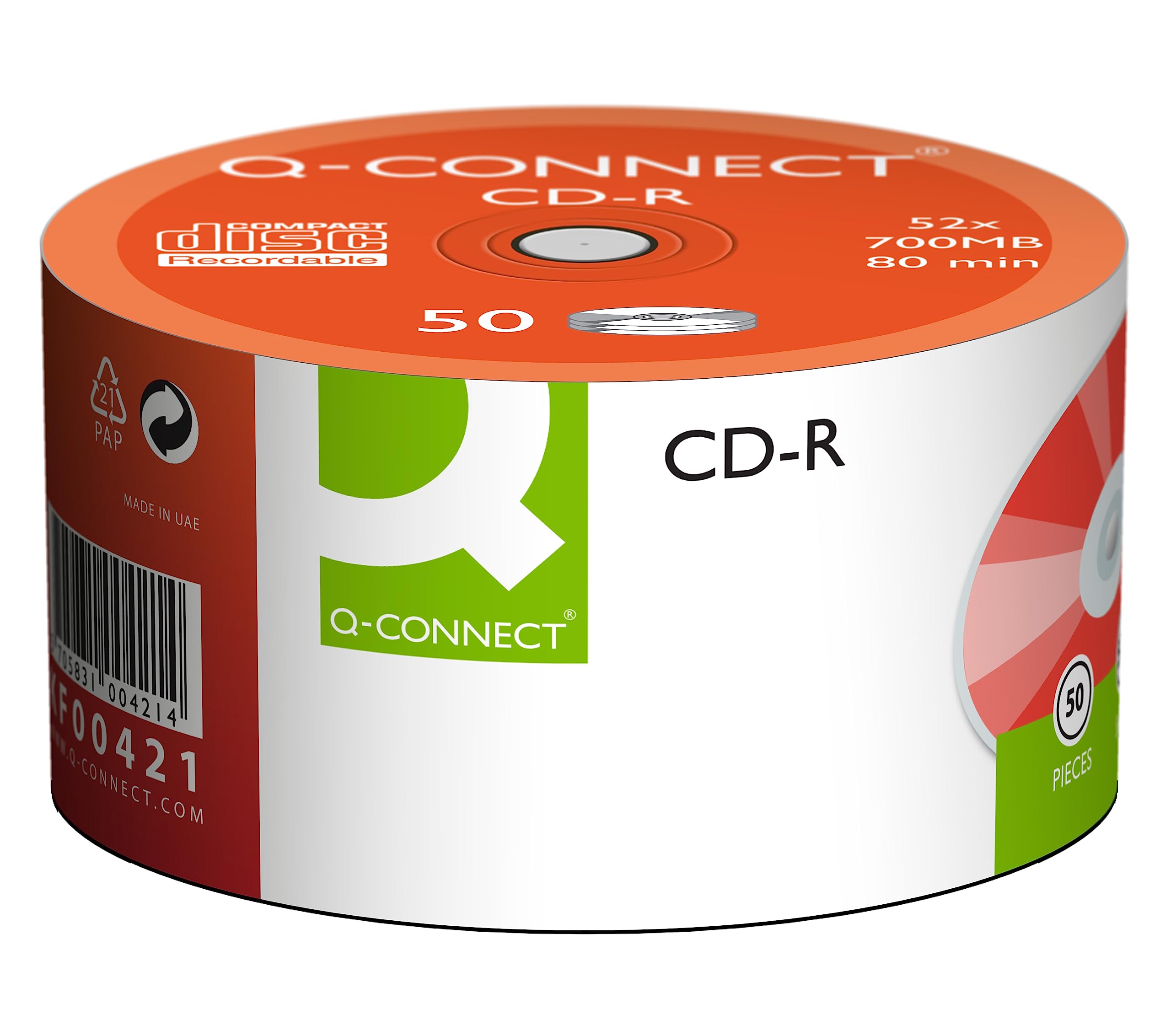 Q Connect CD-R 700MB/80minutes Spindle (50 Pack) -A