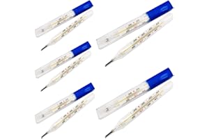 Basal Thermometers, Thermometer for Adults, Scale Classic Traditional Glass, Accuracy Glass Temperature for Test Fast Reading