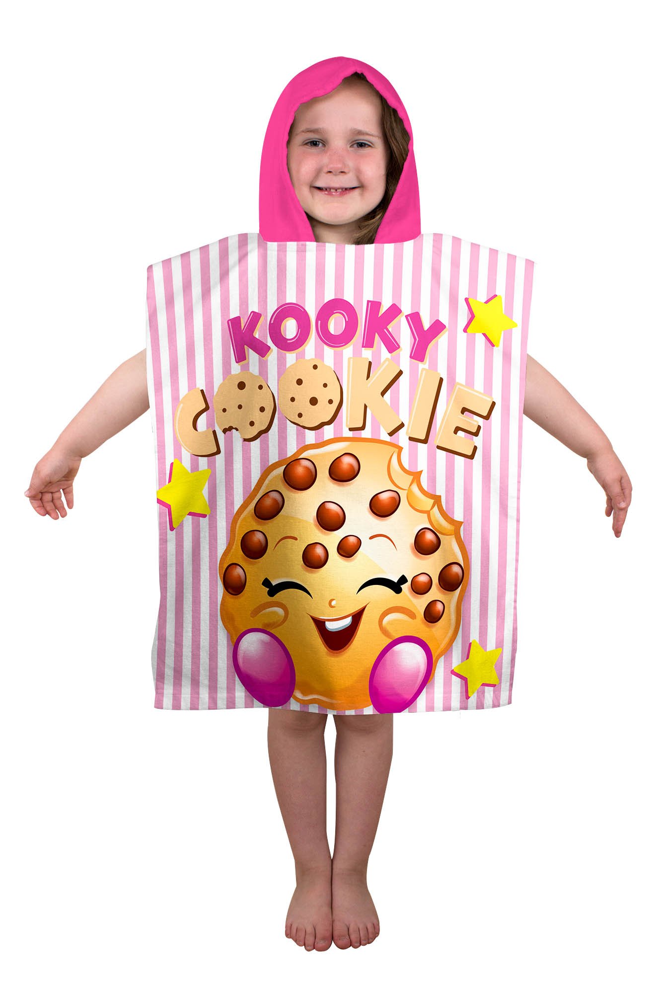 Shopkins Shopaholic' Kids Poncho, Cotton, Multi-Colour, Single