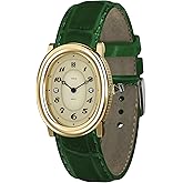 PASCAL Women&rsquo;s Oval Bubble Diamond Watch, Gift for Her | Swiss Ronda 762 Quartz Movement, Sapphire Crystal, Lab Diamonds, Vintage Womens Leather Watch, 3 ATM Waterproof