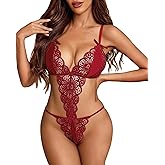 txsrbsj Women Lingerie One-Piece Lace Bodysuit Lingerie Outfits - Adjustable Strap