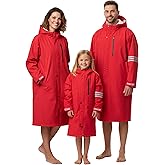 Owntop Warm Waterproof Swim Parka Warm Swim Parka Kid Youth Adult- Oversized Windproof Surf Poncho- Changing Robe Men and Women