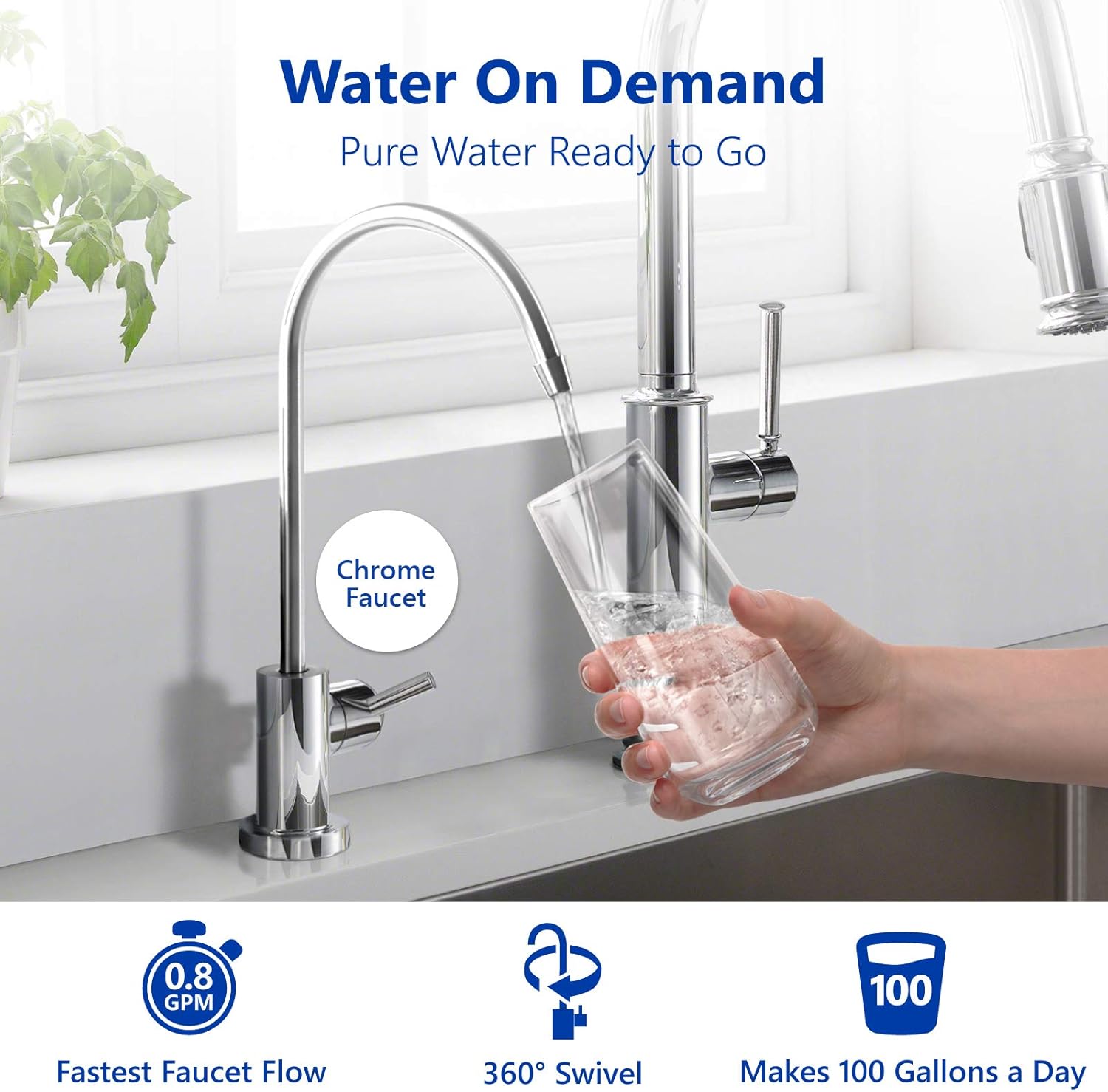 Express Water UV Reverse Osmosis Water Filtration System – 11 Stage UV Water Filter with Faucet and Tank – Under Sink Water Filter with Alkaline Filter for added Essential Minerals – 100 GDP: Home Improvement