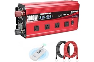 Cantonape 3000W Power Inverter 12V to 110V/120V DC to AC with LCD Display, Remote Controller 4 x AC Outlets and 4 x 3.1A USB Car Adapter for Car Truck Boat RV Solar System