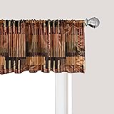 Ambesonne Ethnic Window Valance, Geometric Pattern