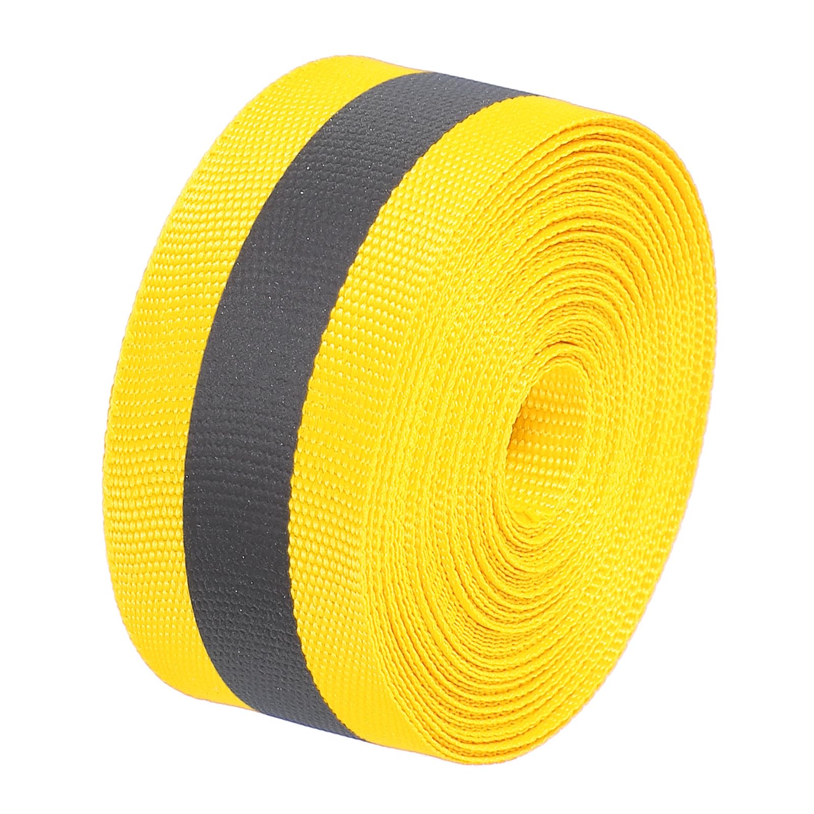 PATIKIL Reflective Tape Strip, 1" x 20FT High Visibility Reflective Strip Sew-on Reflective Tape DIY Safety Fabric Webbing for Bags Clothes Raincoats, Gold-yellow