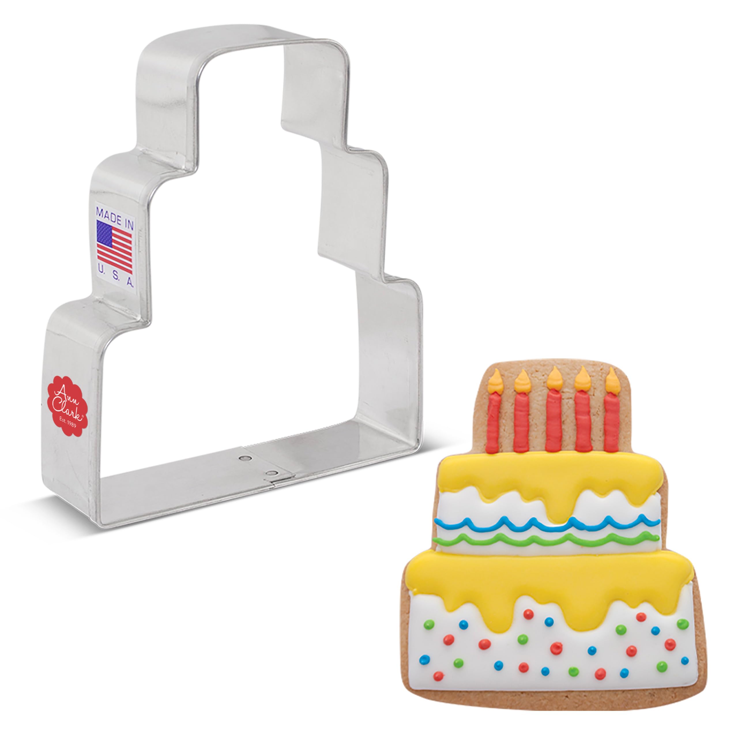 Ann Clark Cookie Cutters Wedding Cake Cookie Cutter, 9.5 cm