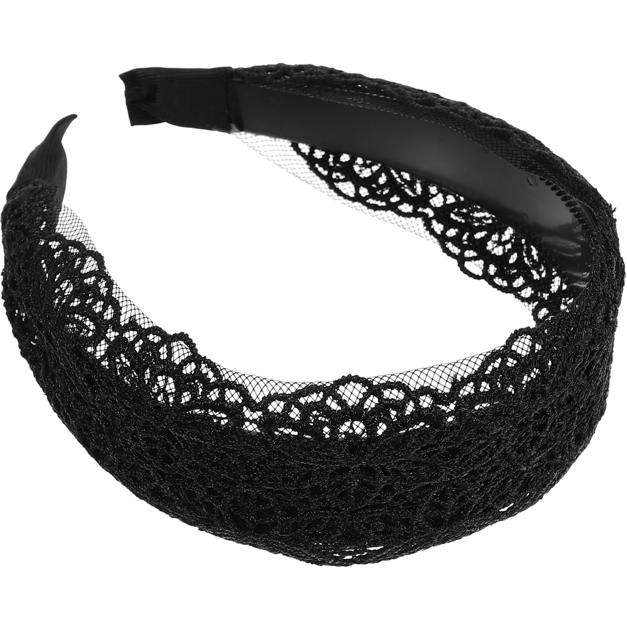 Minkissy Elegant Anti-slip Hair Hoop Headband for Women Unique Hallow-out Design Versatile Hair Accessories Black Present for Girls and Women