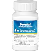 Elanco Drontal Broad Spectrum Cat and Kittens Dewormer for tapeworms, hookworms, roundworms. | 50 Tablets