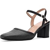 Naturalizer Women's Wave Ankle Strap Block Heeled Pump