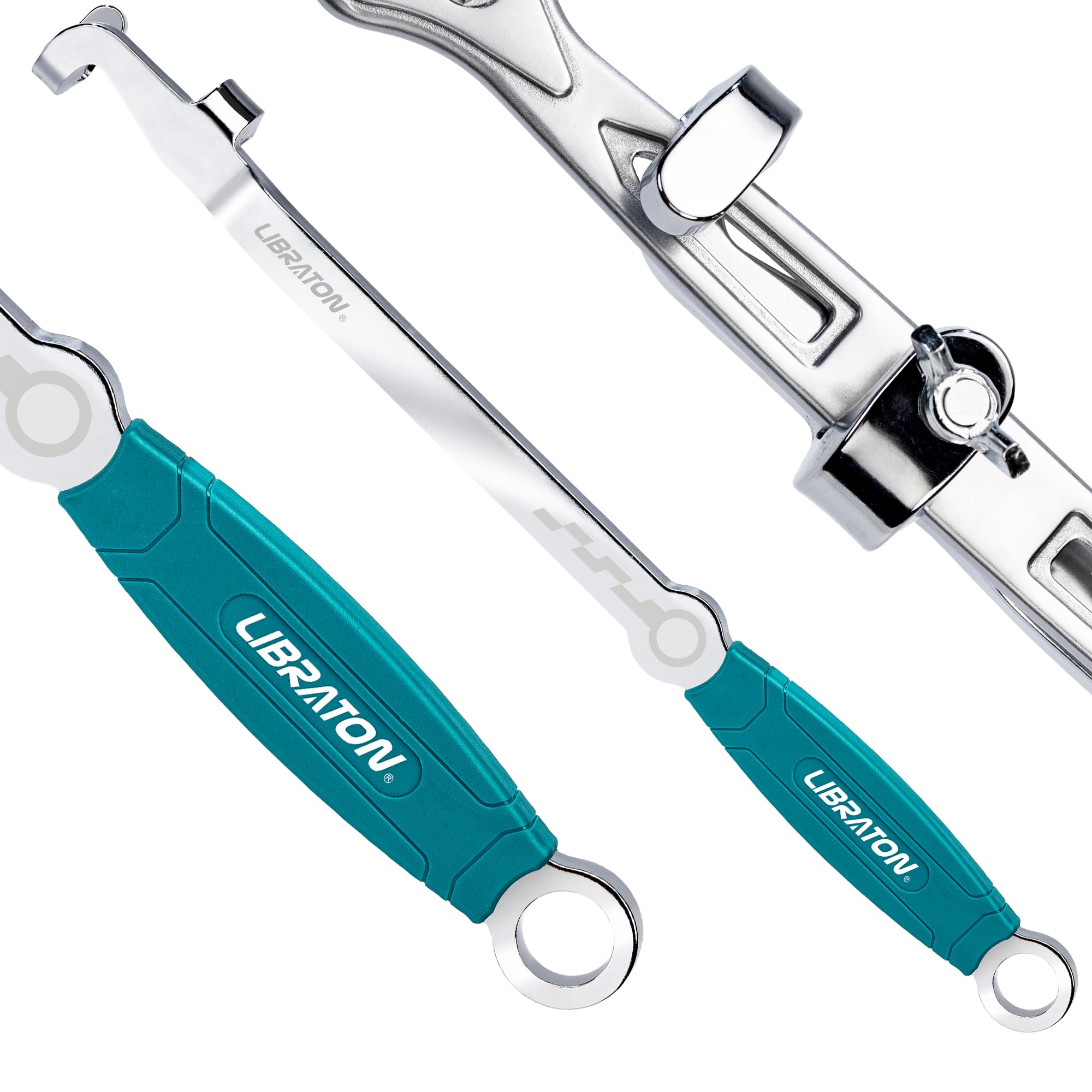 Photo 1 of LIBRATON 15" Wrench Extender Tool Bar, Heavy Duty Universal Wrench Extender for Maximum Leverage, Extension Spanner Adapter for Automotive Repair & Mechanic, Extension Wrench with Non-Slip Grip