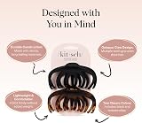 Kitsch Octopus Hair Clips Large Claw Clips 2 Pack Black & Tortoise view 4