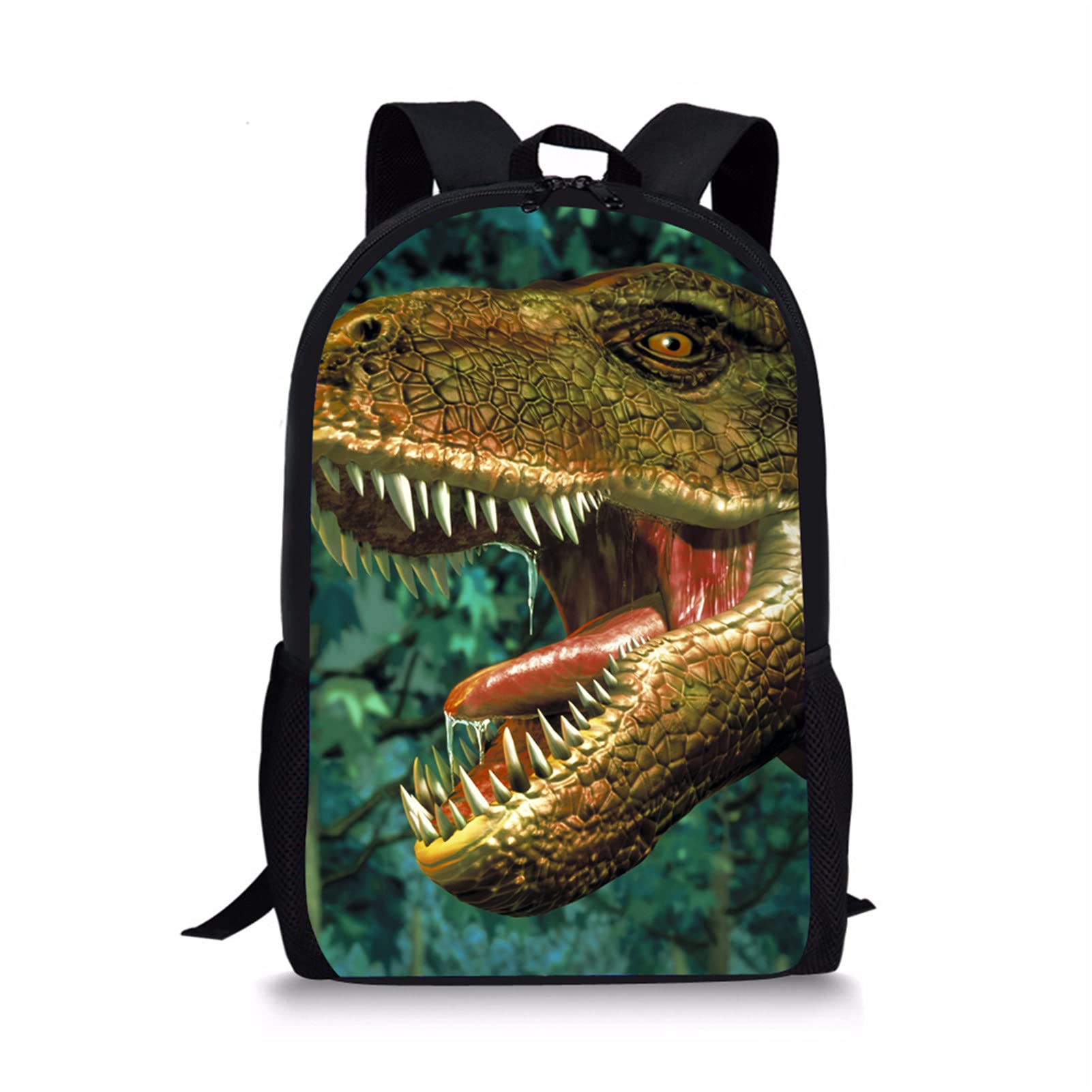 Showudesigns Unique Kids Dinosaur Backpack Rucksack Boys Teenage Schoolbag Children Student Bookbag with Strap Polyeser