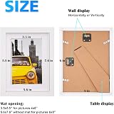 EGOFINE 8x6 Photo Frames Set of 4 White Wood Way Wall & Table Display view 3