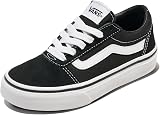Vans Ward Kids Shoes Black White Suede Canvas Low Top 4.5 UK