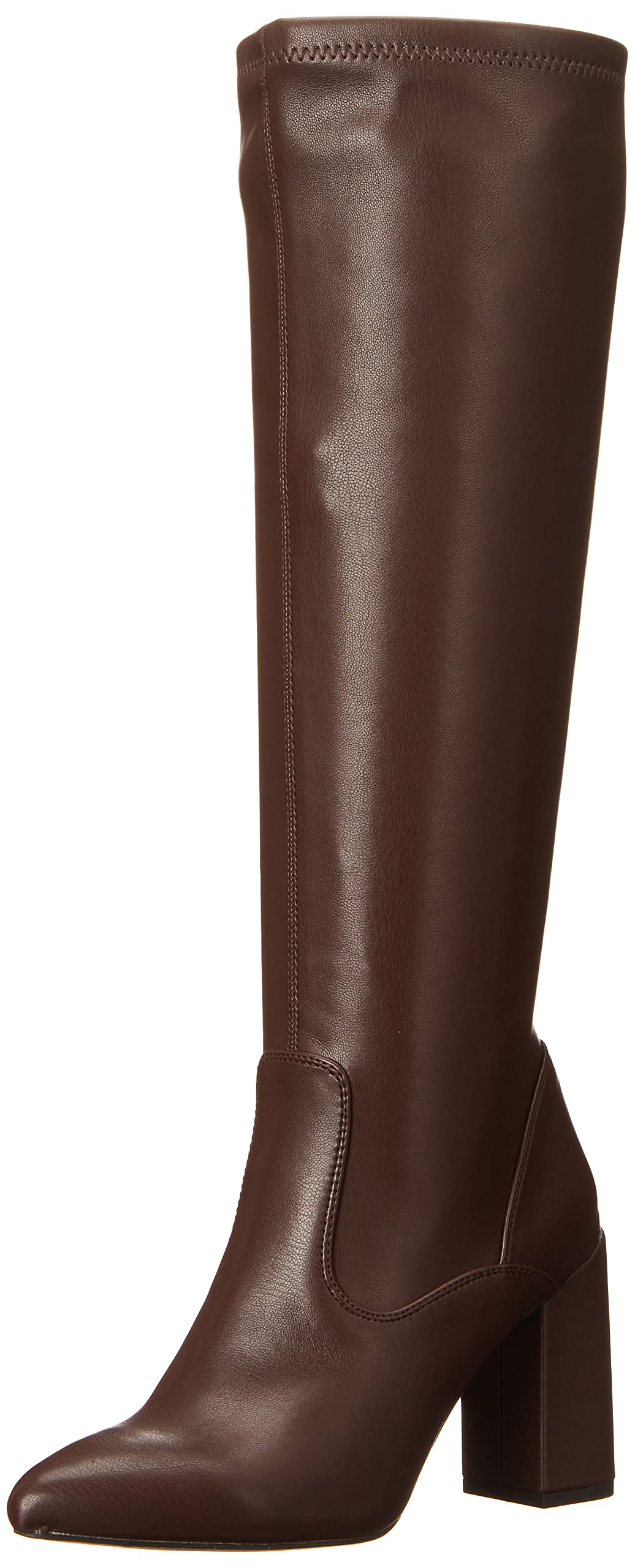 Franco Sarto Womens Katherine Wide Calf Knee High Boot Dark Brown Faux Leather 5 M