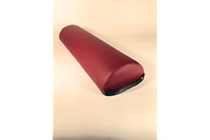 NRG Jumbo Half Round Bolster - Extra Large Massage Table and Spa Bed Pillow Cushion - Positioning Bolster with Carrying Strap - CFC Free Foam, PVC Free Vinyl Cover - 8 x 4 x 26 Inches -Color: Burgundy