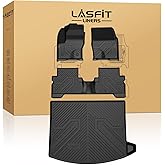 LASFIT Floor Mats and Cargo Liner for Ford Escape 2013-2019 All Weather Protector TPE Custom Fit Car Floor Liners, 1st & 2nd Row & Trunk Mat Combo Set, 4PCS Black