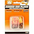 Walker's 25dB NRR Noise-Reducing ANSI S3.19 Hearing Protection Shooting Hunting Work Soft Comfortable 23" PVC Corded Rubber Earplugs, 2 Pairs & Carrying Case