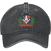 INTFULIHU Dominican Republic Flag Baseball Cap Cotton Cowboy Hat Retro Washed Adjustable